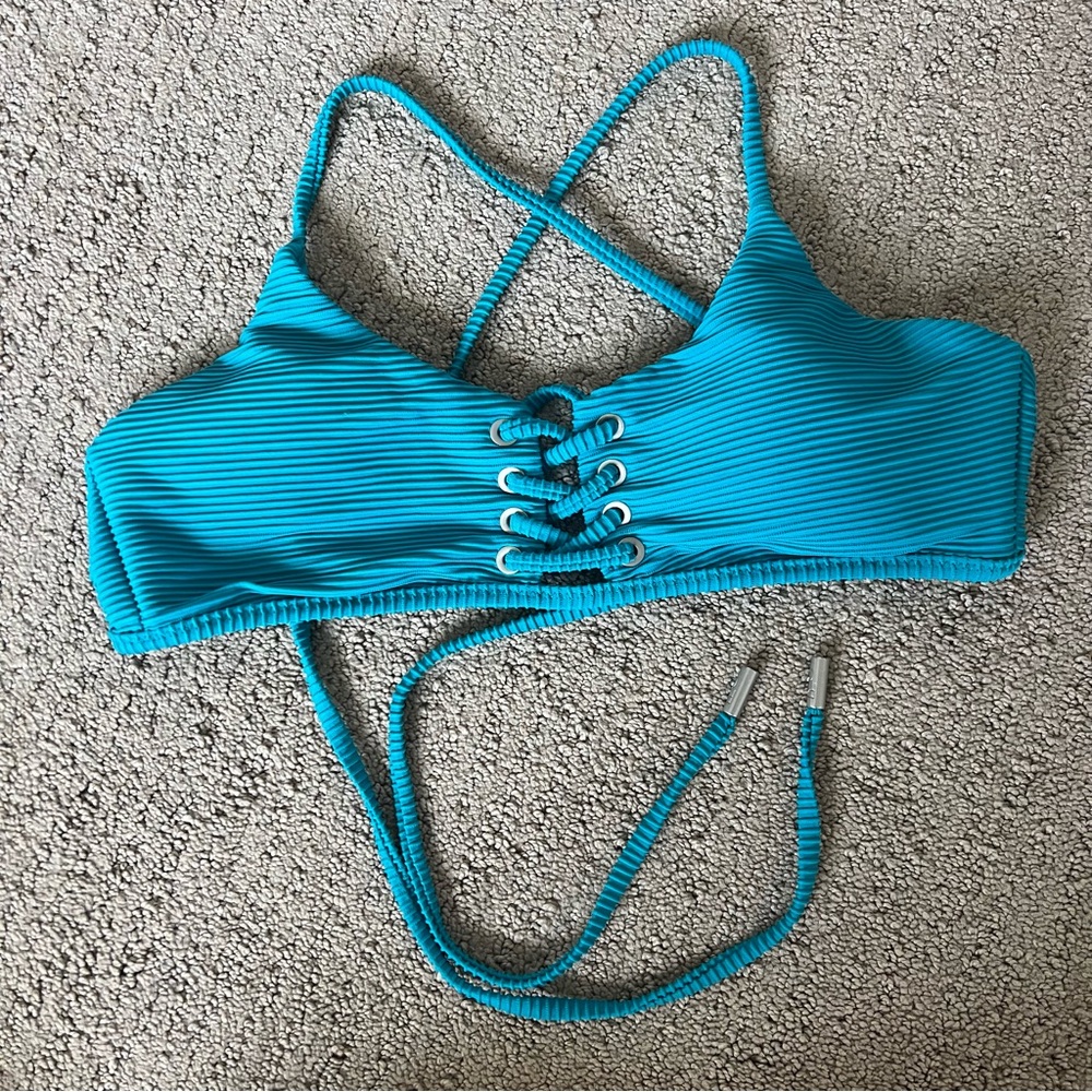 Bold blue swim top size small